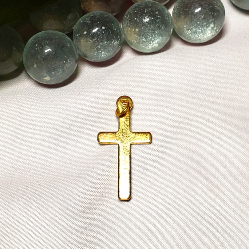 Small Gold-Colored Cross Pendant